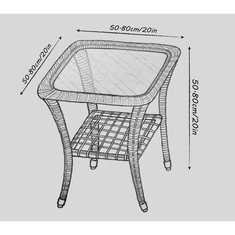 August Grove® Kaeden Wicker 2 Person Outdoor Seating Group with